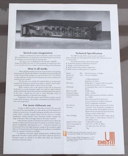 Ems-3x promo leaflets inc Synthi Hi-Fli